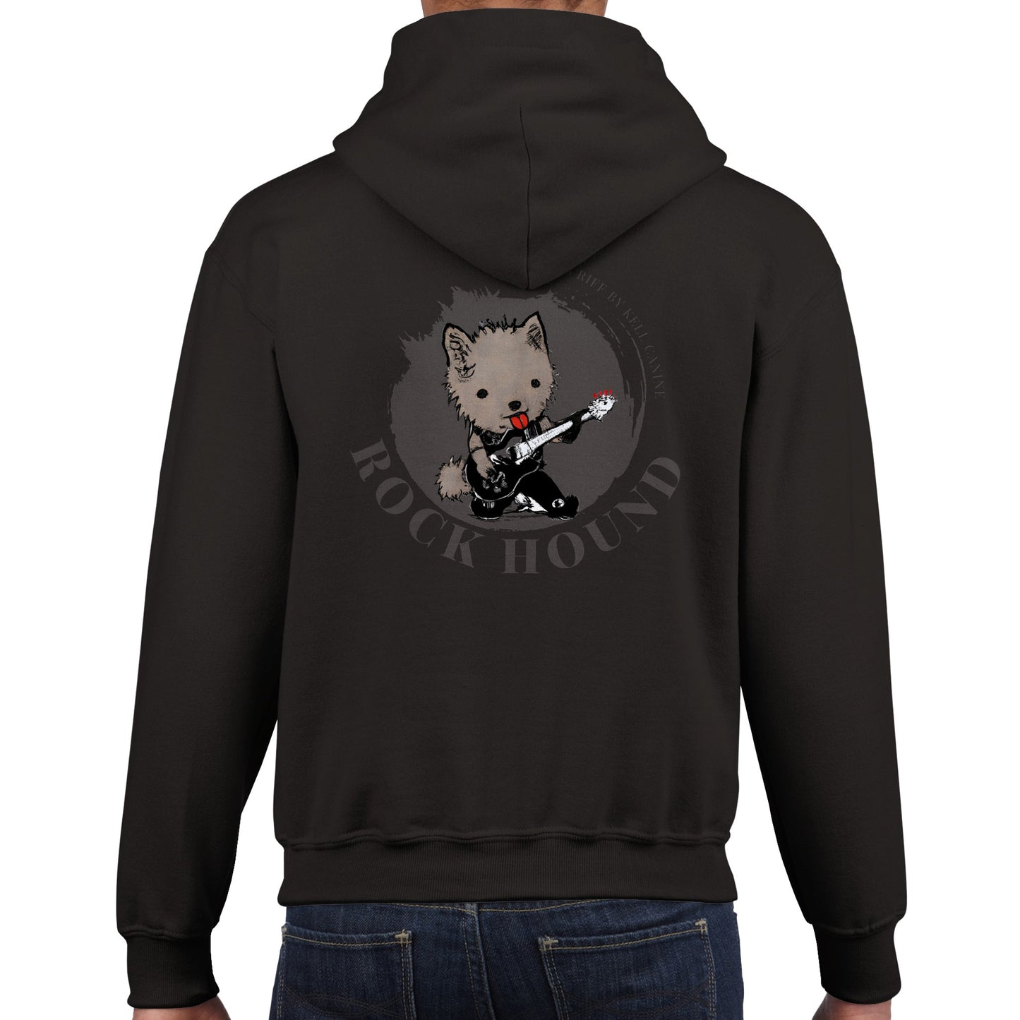 Classic Kids Pullover Hoodie | Chibi print | Dog With Guitar | Manga Style
