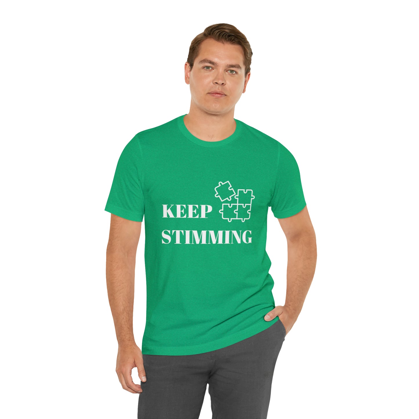 Premium Unisex Crewneck T-shirt | Unisex | Print: Stimming Autism ADHD | Neurodiversity