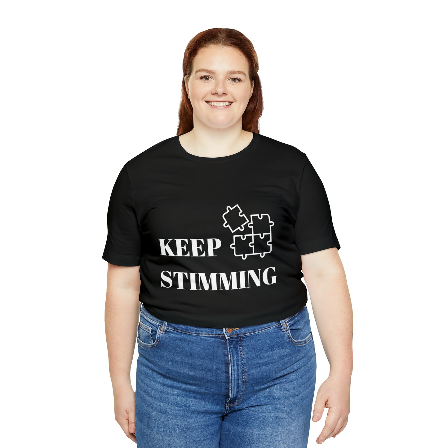 Premium Unisex Crewneck T-shirt | Unisex | Print: Stimming Autism ADHD | Neurodiversity