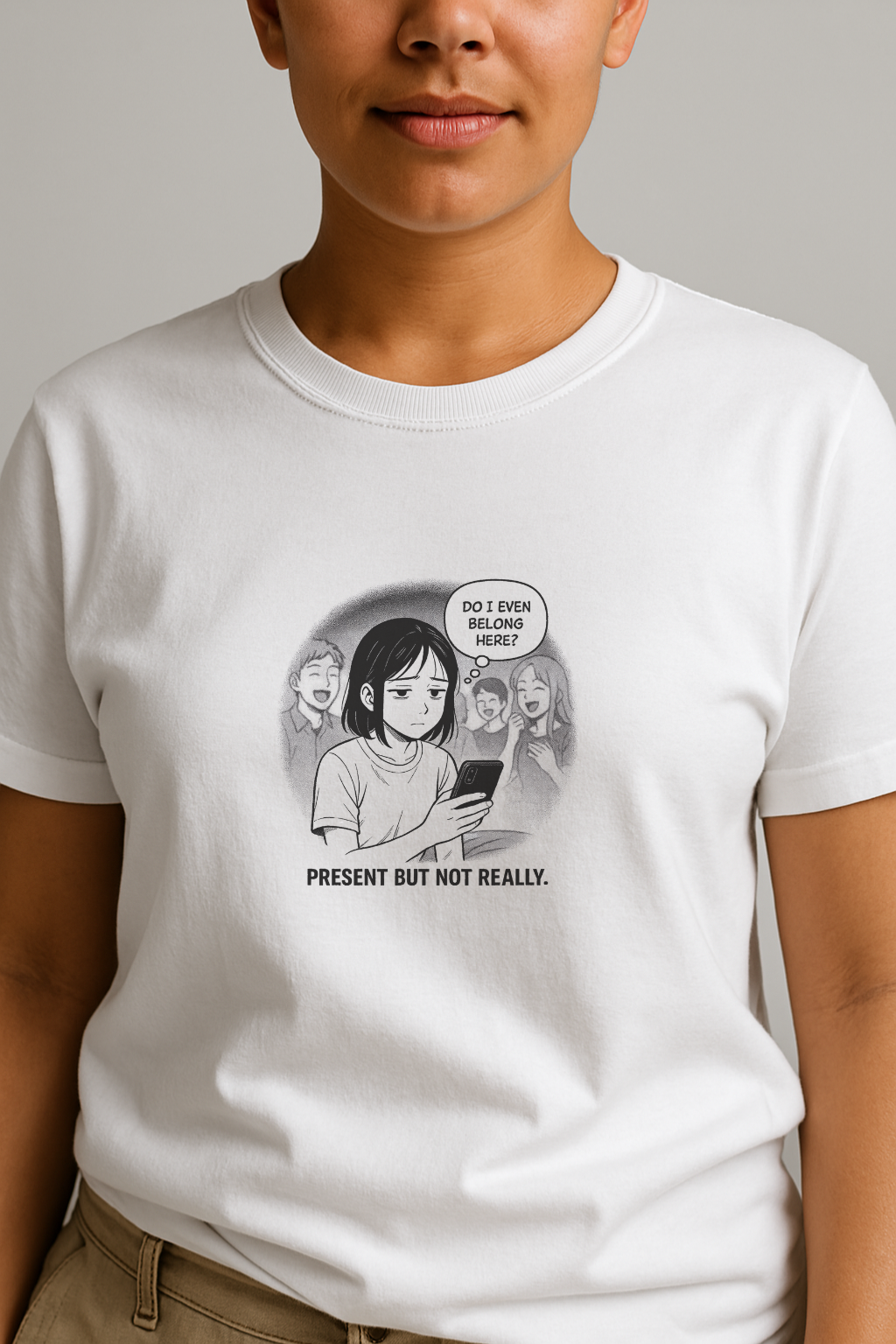 Manga | Womens Classic Crewneck T-shirt | Sociaal