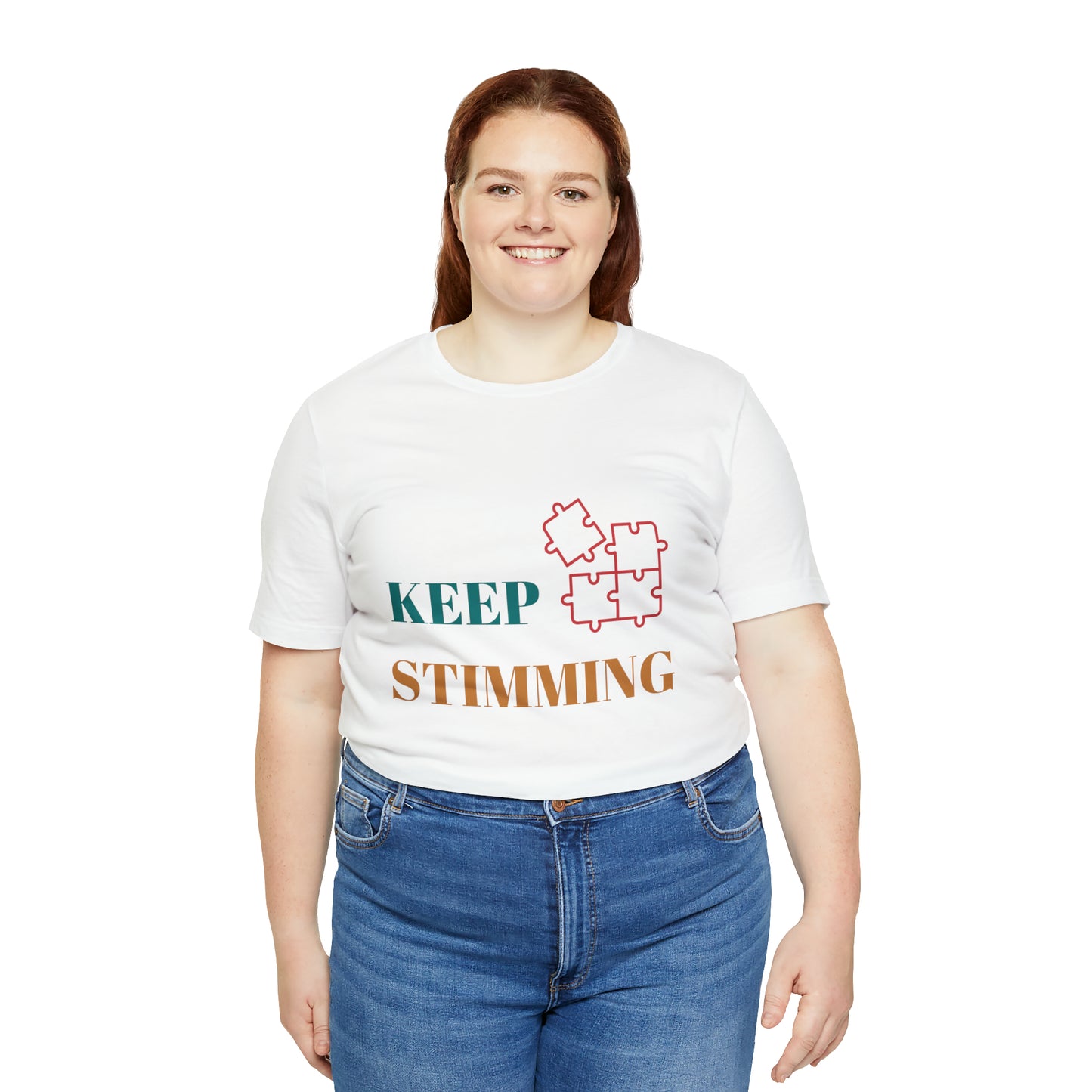 Premium Unisex Crewneck T-shirt | Unisex | Print: Stimming Autism ADHD | Neurodiversity