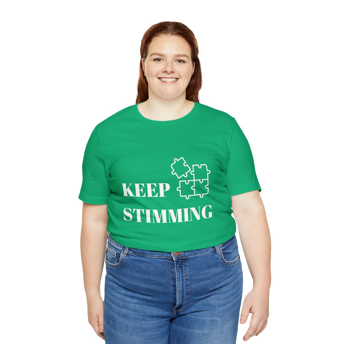 Premium Unisex Crewneck T-shirt | Unisex | Print: Stimming Autism ADHD | Neurodiversity