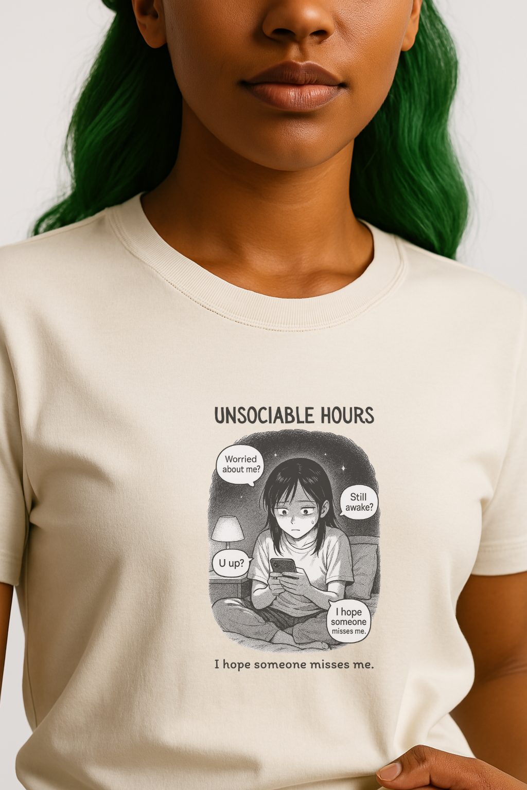 Manga | Womens Classic Crewneck T-shirt | Late uurtjes