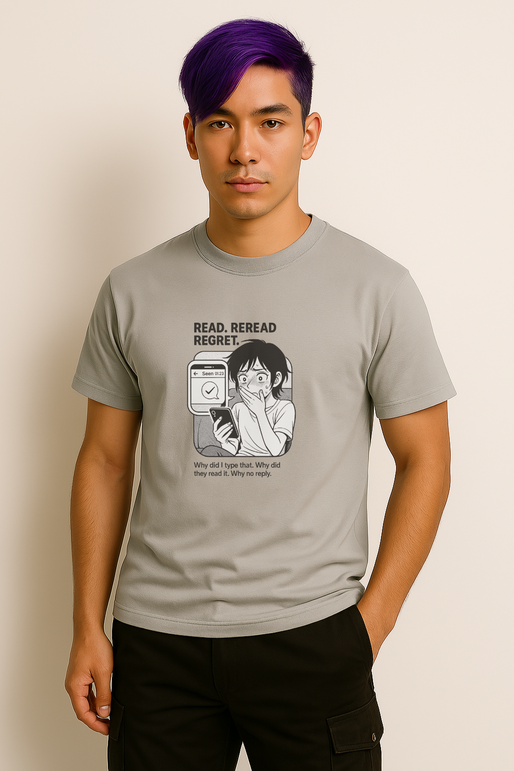 Manga | Mens Classic Crewneck T-shirt | Spijt