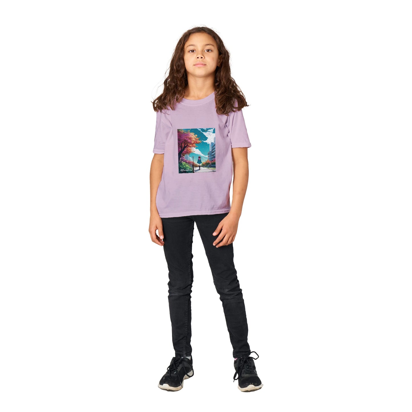 Manga | Girls Classic Kids Crewneck T-shirt | Affirmations | Anime | Comic
