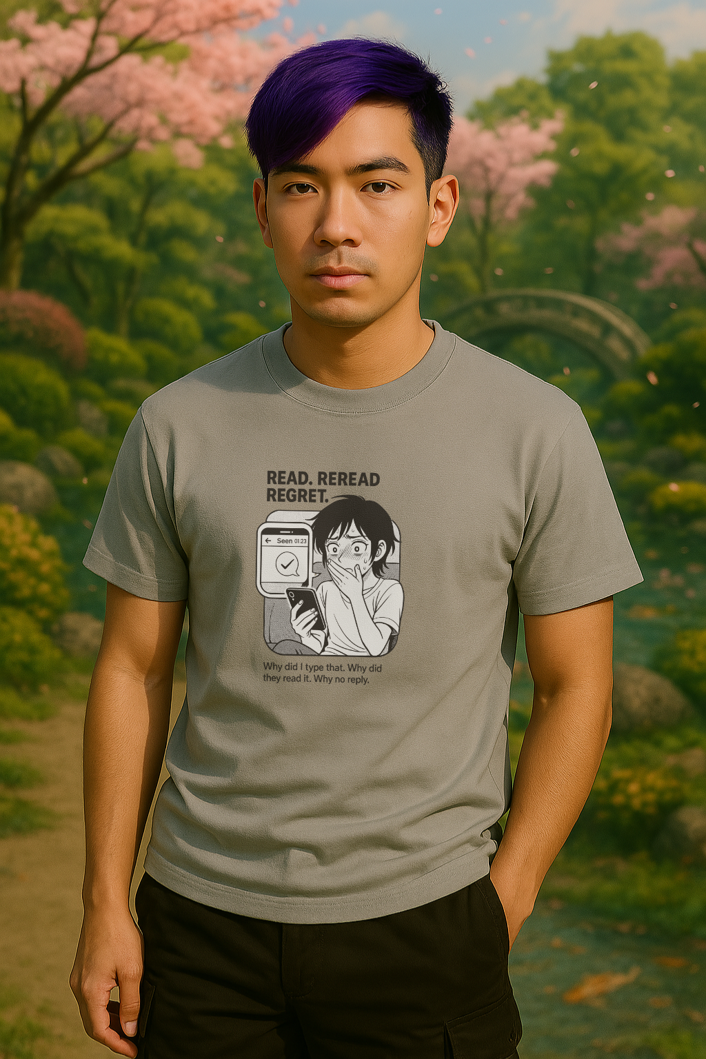 Manga | Mens Classic Crewneck T-shirt | Spijt