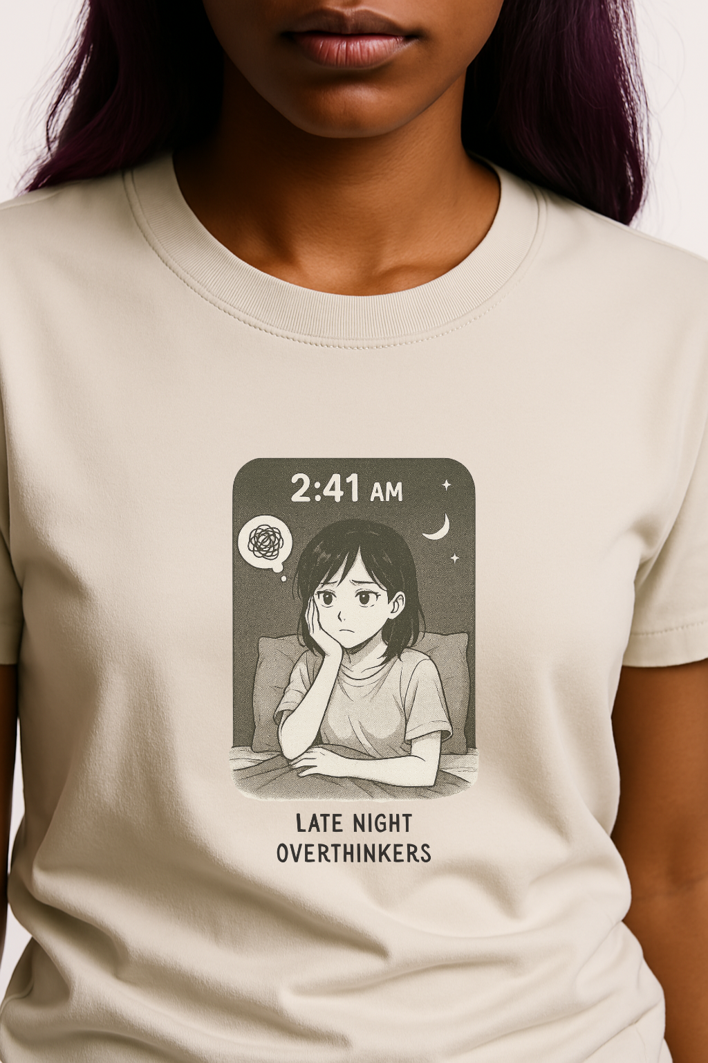 Manga | Womens Classic Unisex Crewneck T-shirt | Overdenken