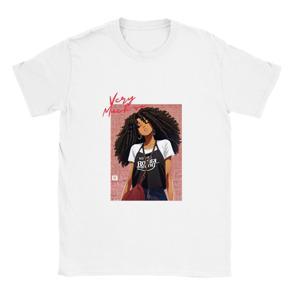 Unbothered | Womens Classic Unisex Crewneck T-shirt | Manga | Curly hair