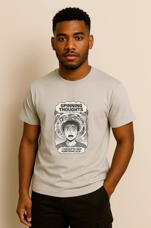 Manga | Mens Classic Crewneck T-shirt | Gedachten