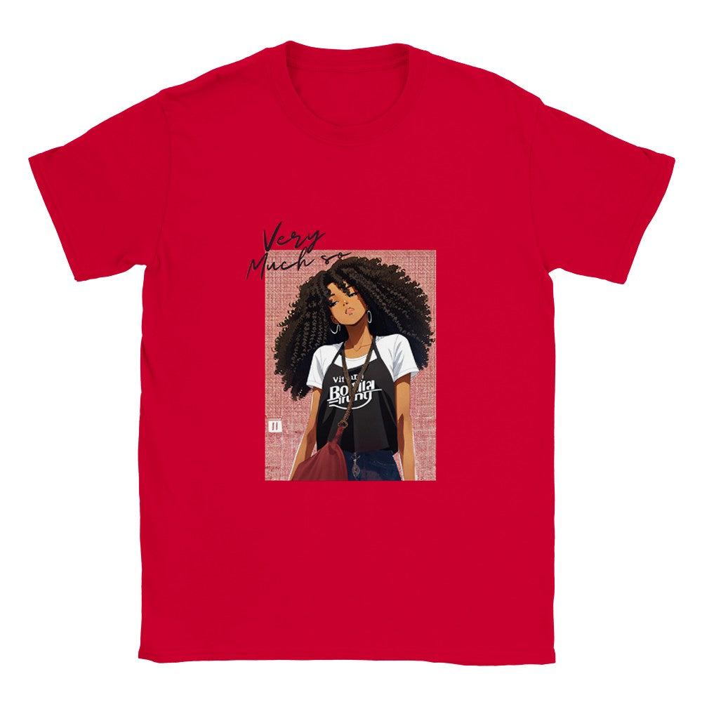 Unbothered | Womens Classic Unisex Crewneck T-shirt | Manga | Curly hair