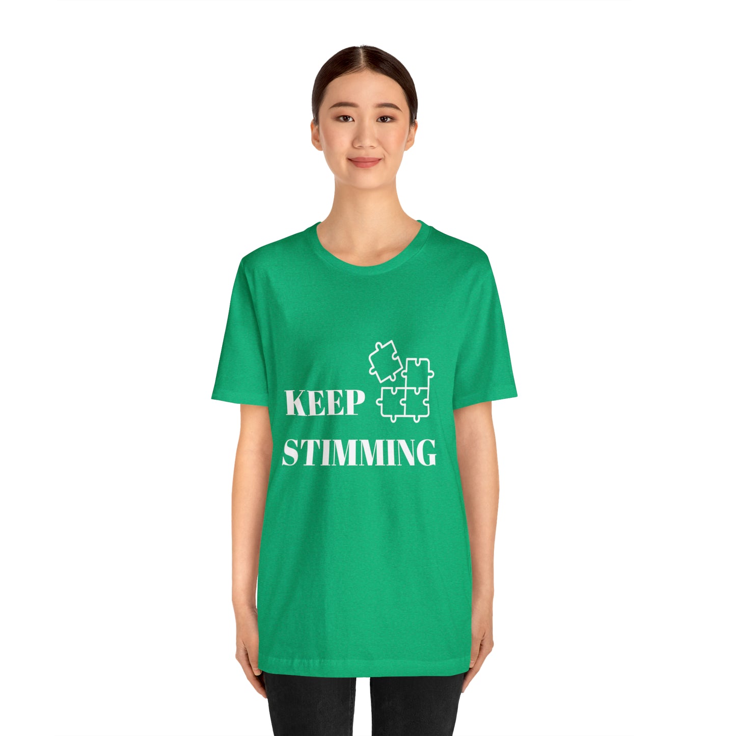 Premium Unisex Crewneck T-shirt | Unisex | Print: Stimming Autism ADHD | Neurodiversity