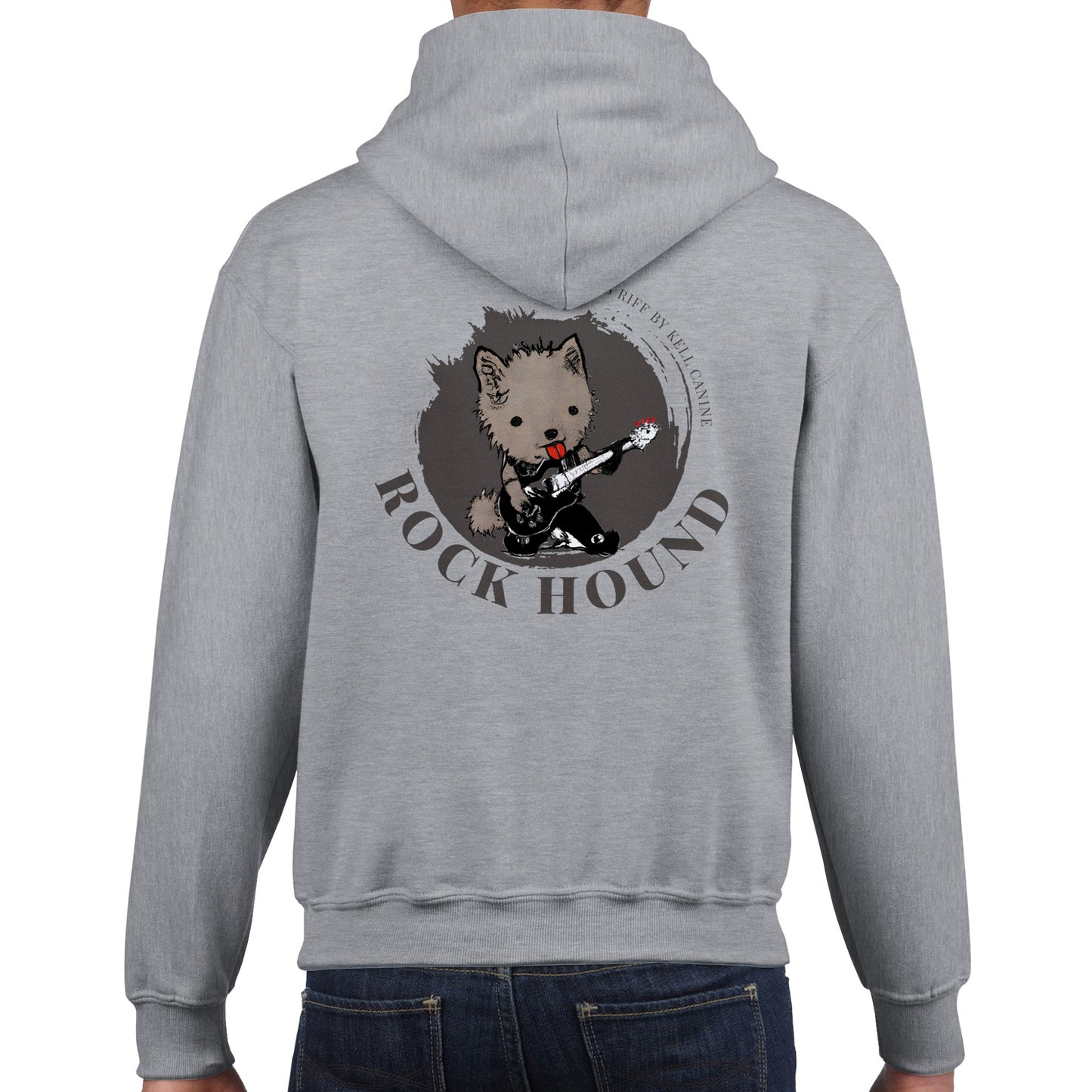 Classic Kids Pullover Hoodie | Chibi print | Dog With Guitar | Manga Style