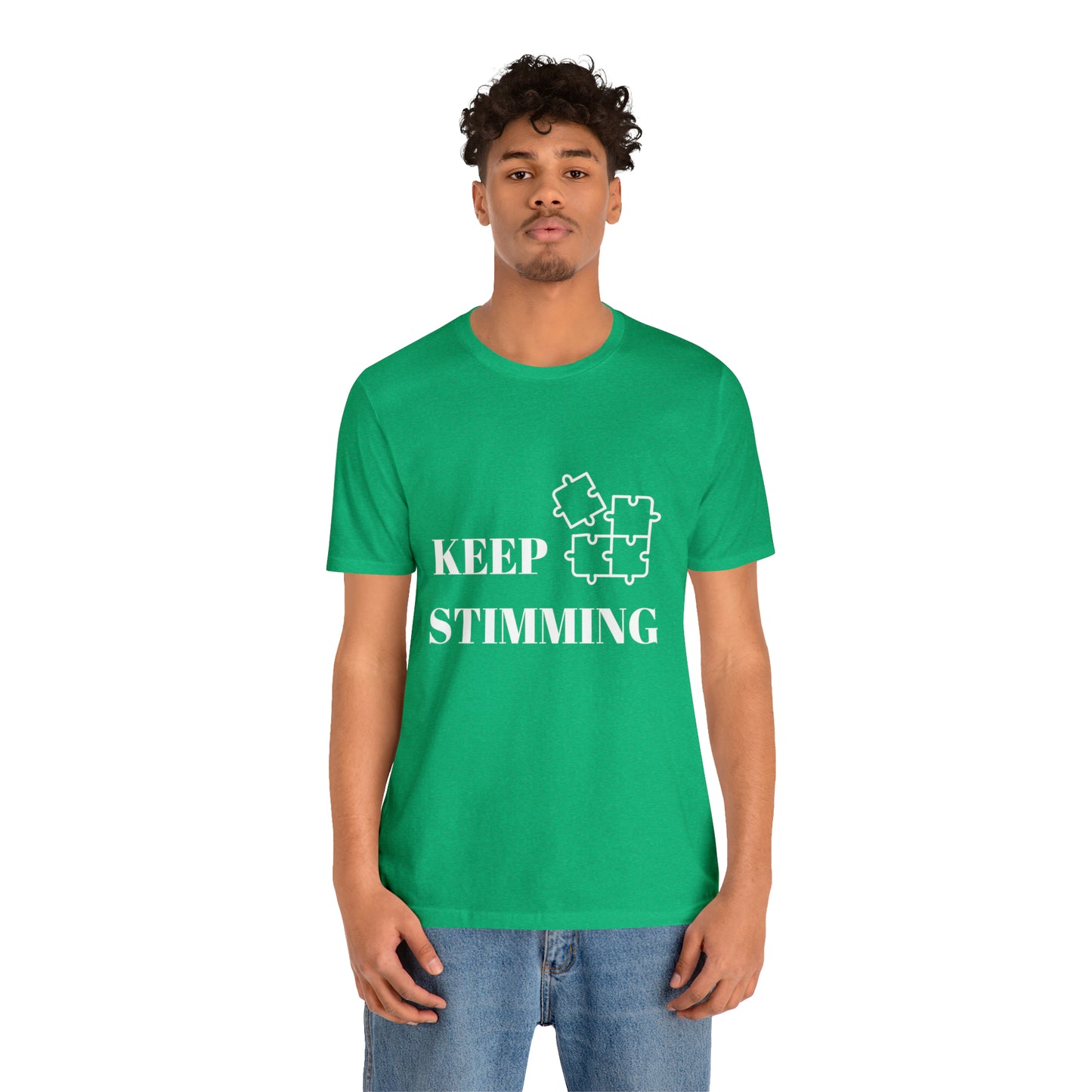 Premium Unisex Crewneck T-shirt | Unisex | Print: Stimming Autism ADHD | Neurodiversity