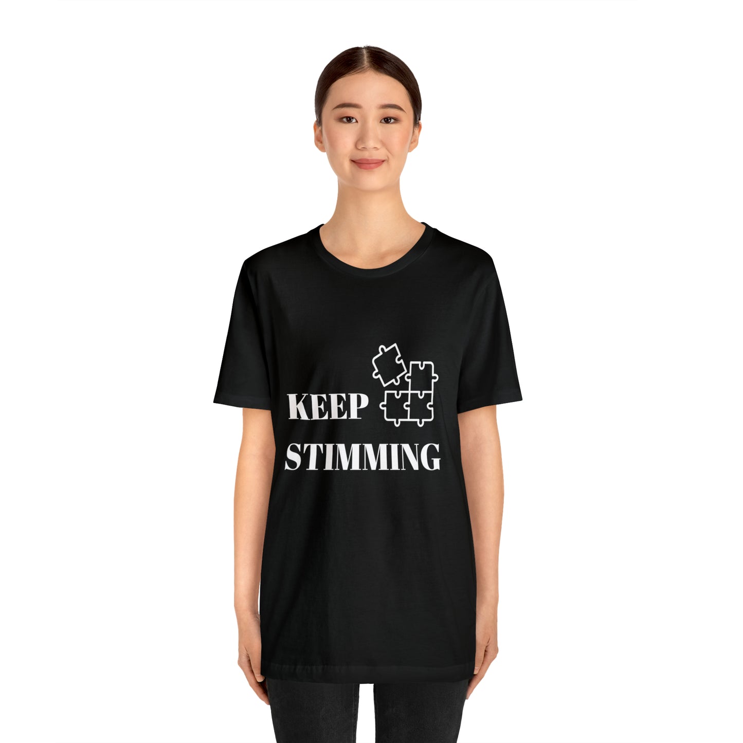Premium Unisex Crewneck T-shirt | Unisex | Print: Stimming Autism ADHD | Neurodiversity