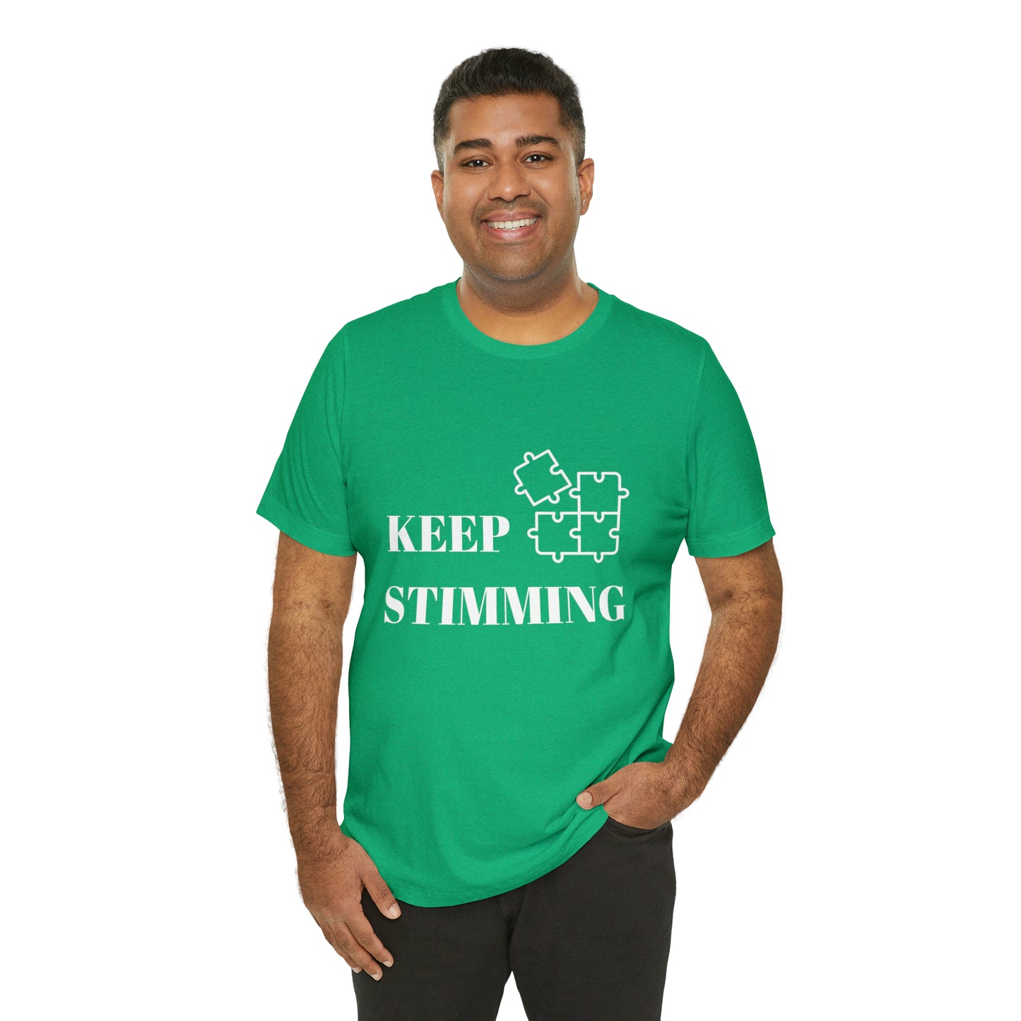 Premium Unisex Crewneck T-shirt | Unisex | Print: Stimming Autism ADHD | Neurodiversity