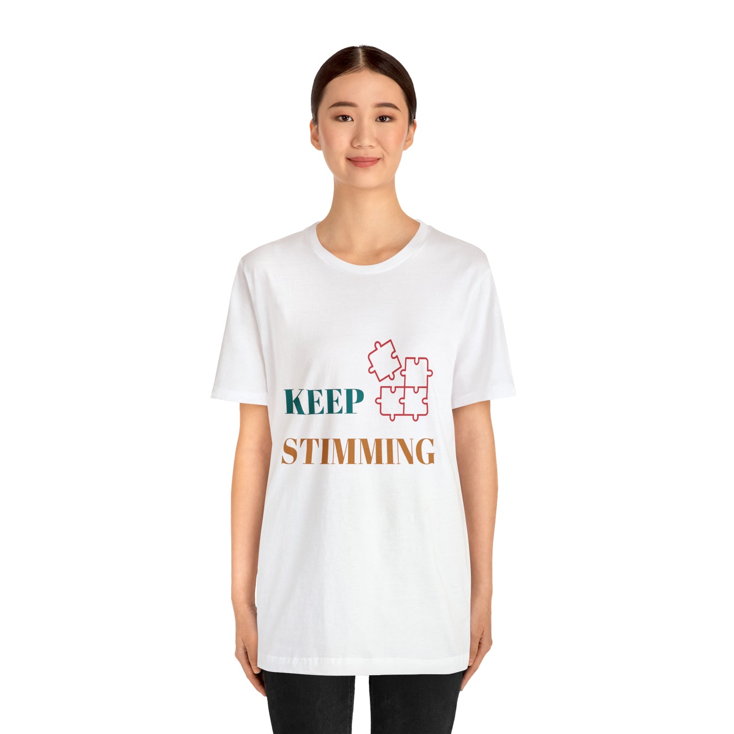 Premium Unisex Crewneck T-shirt | Unisex | Print: Stimming Autism ADHD | Neurodiversity