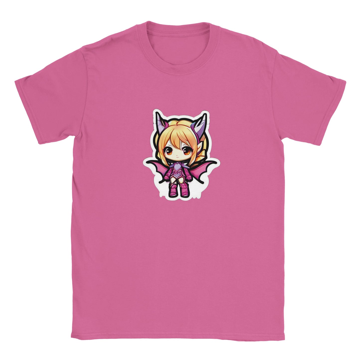 Kawaii T-Shirt | Classic Kids Crewneck T-shirt | Chibi Dragon Girl