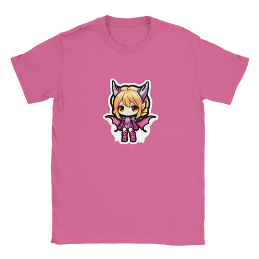 Kawaii T-Shirt | Classic Kids Crewneck T-shirt | Chibi Dragon Girl