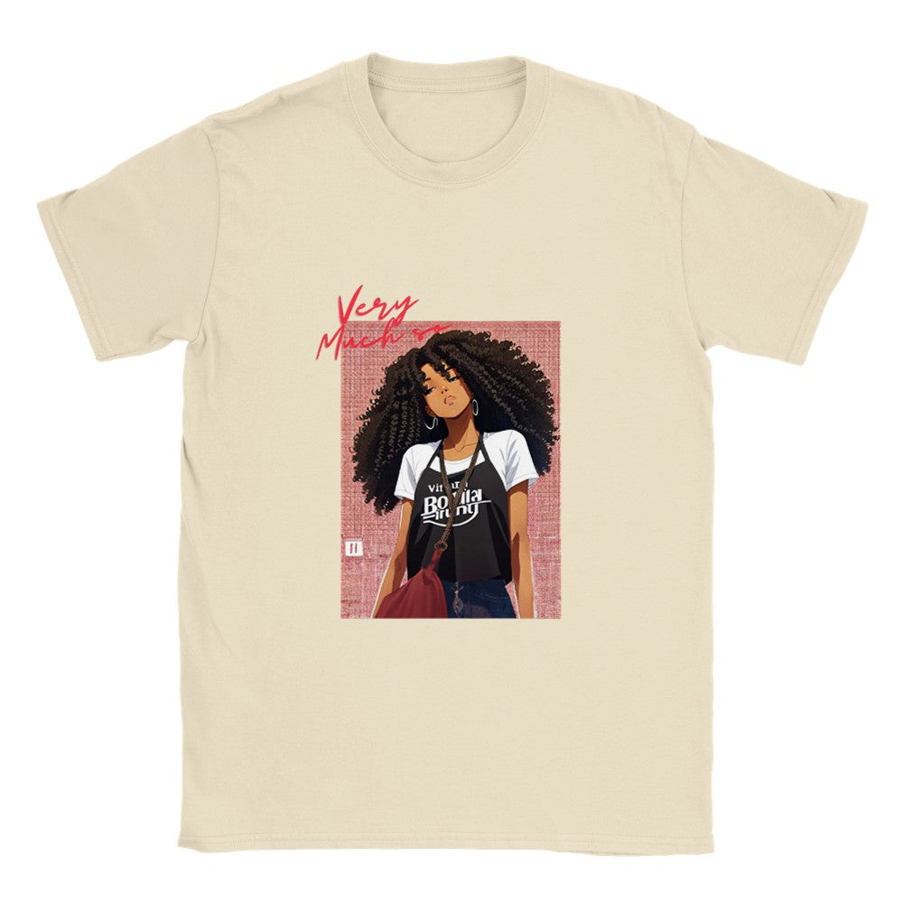 Unbothered | Womens Classic Unisex Crewneck T-shirt | Manga | Curly hair