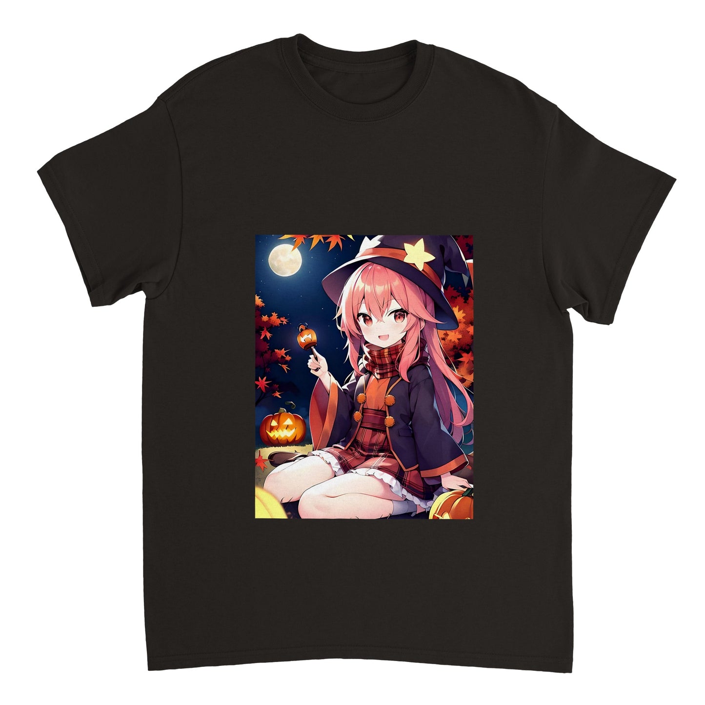 Heavyweight Unisex Crewneck T-shirt - Halloween | Wizard | Witch | Manga