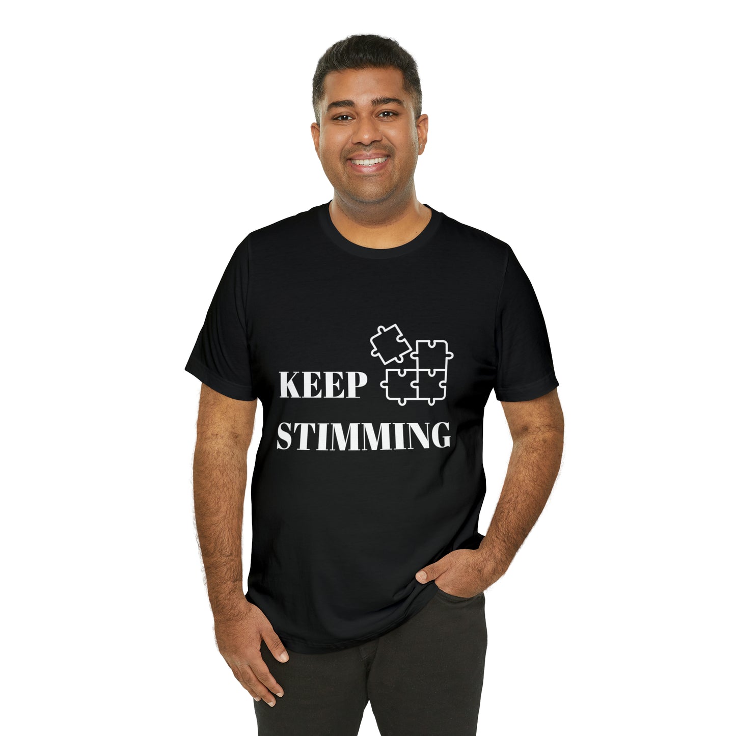 Premium Unisex Crewneck T-shirt | Unisex | Print: Stimming Autism ADHD | Neurodiversity