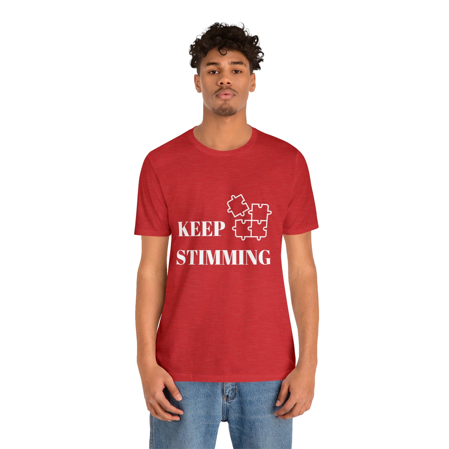 Premium Unisex Crewneck T-shirt | Unisex | Print: Stimming Autism ADHD | Neurodiversity