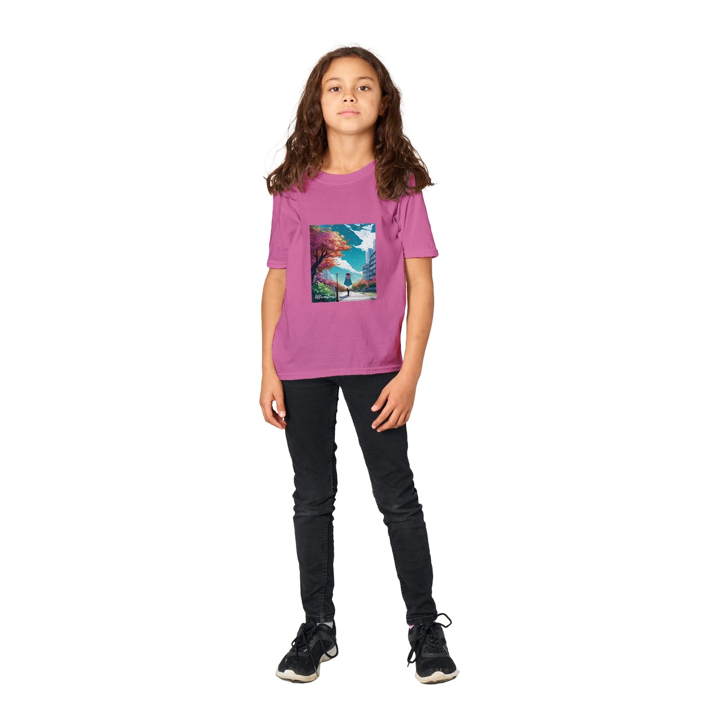 Manga | Girls Classic Kids Crewneck T-shirt | Affirmations | Anime | Comic