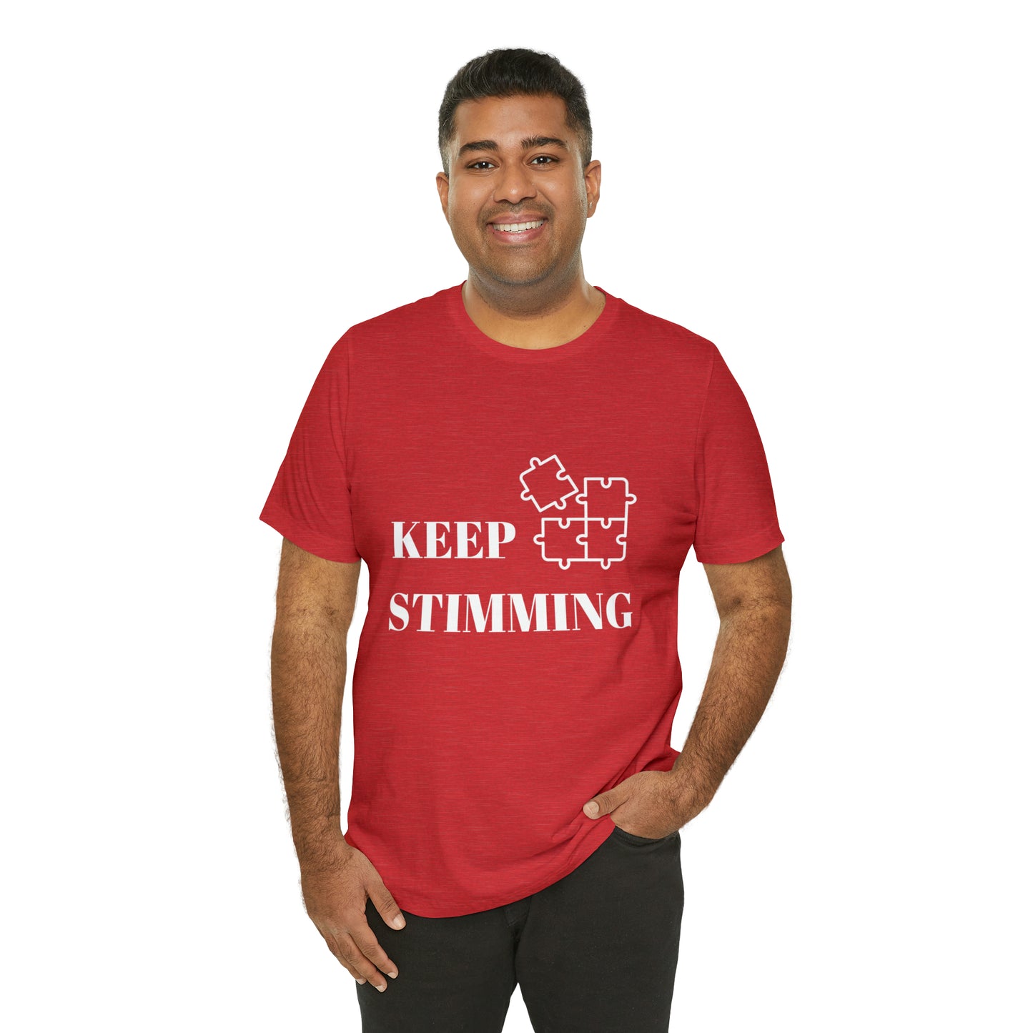 Premium Unisex Crewneck T-shirt | Unisex | Print: Stimming Autism ADHD | Neurodiversity
