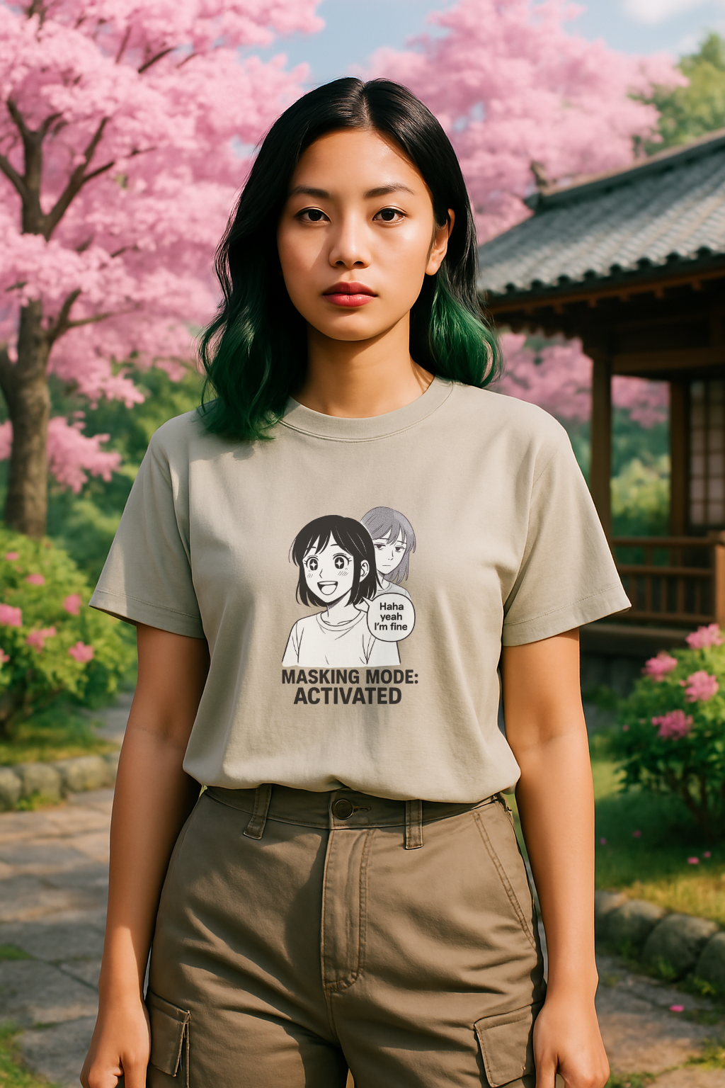 Manga | Womens Classic Unisex Crewneck T-shirt | Sociaal Masker