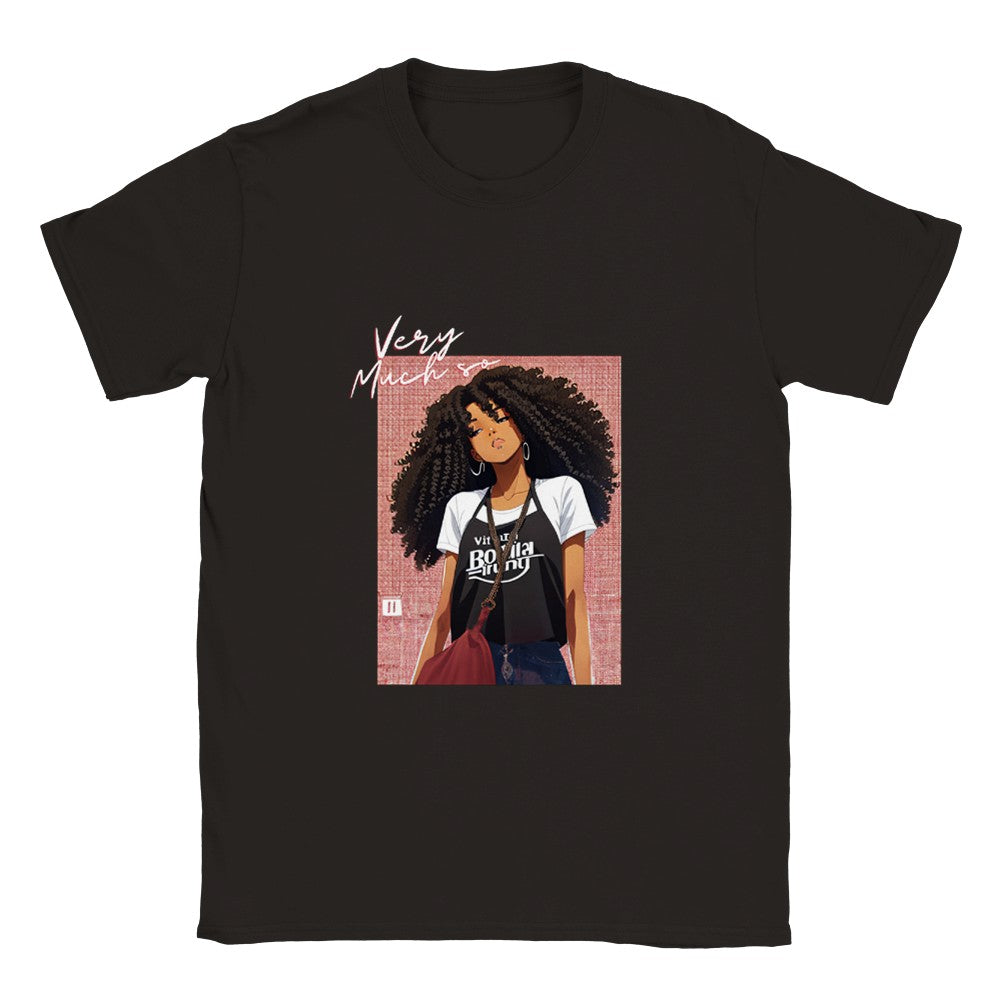 Unbothered | Womens Classic Unisex Crewneck T-shirt | Manga | Curly hair