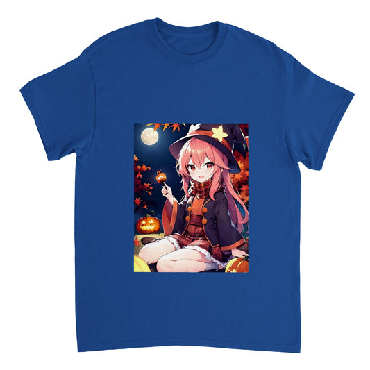 Heavyweight Unisex Crewneck T-shirt - Halloween | Wizard | Witch | Manga
