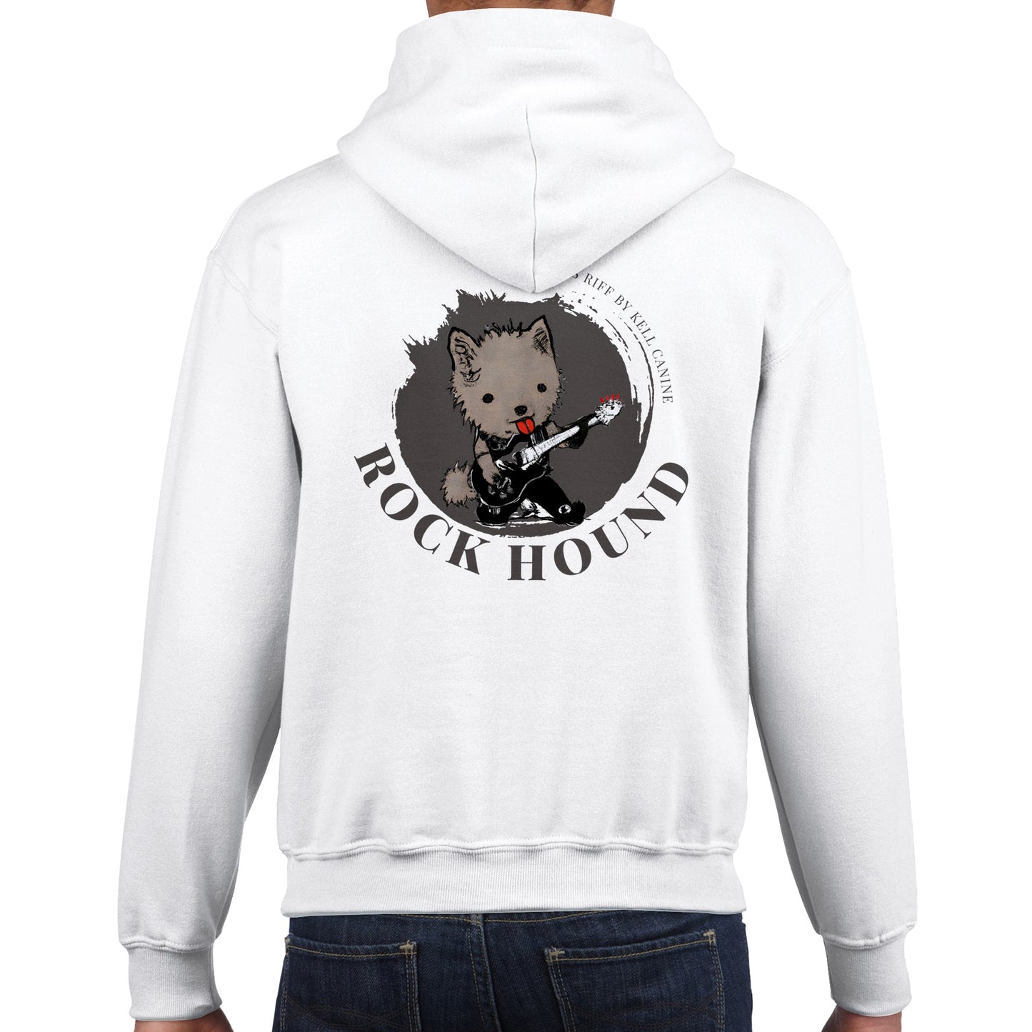 Classic Kids Pullover Hoodie | Chibi print | Dog With Guitar | Manga Style