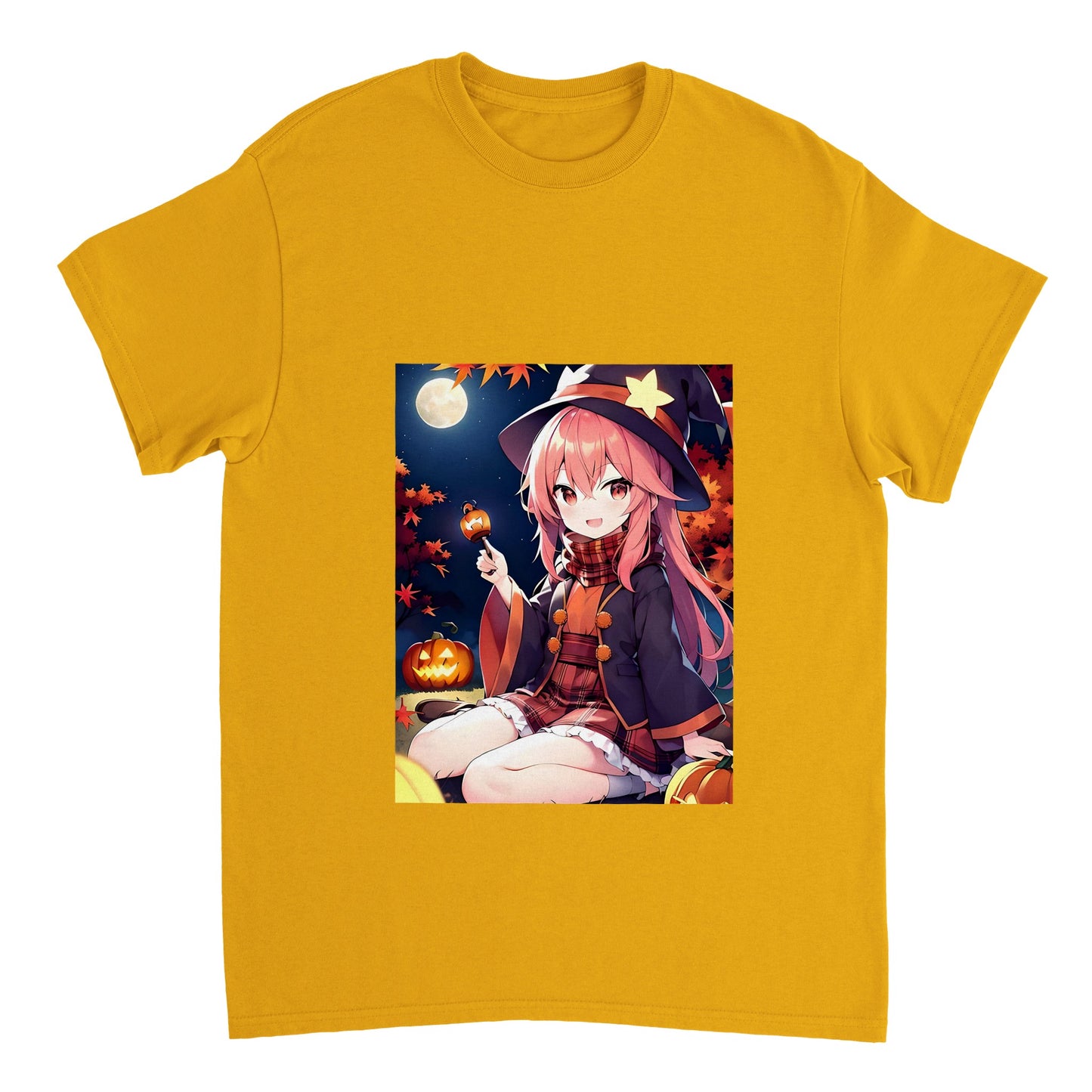 Heavyweight Unisex Crewneck T-shirt - Halloween | Wizard | Witch | Manga