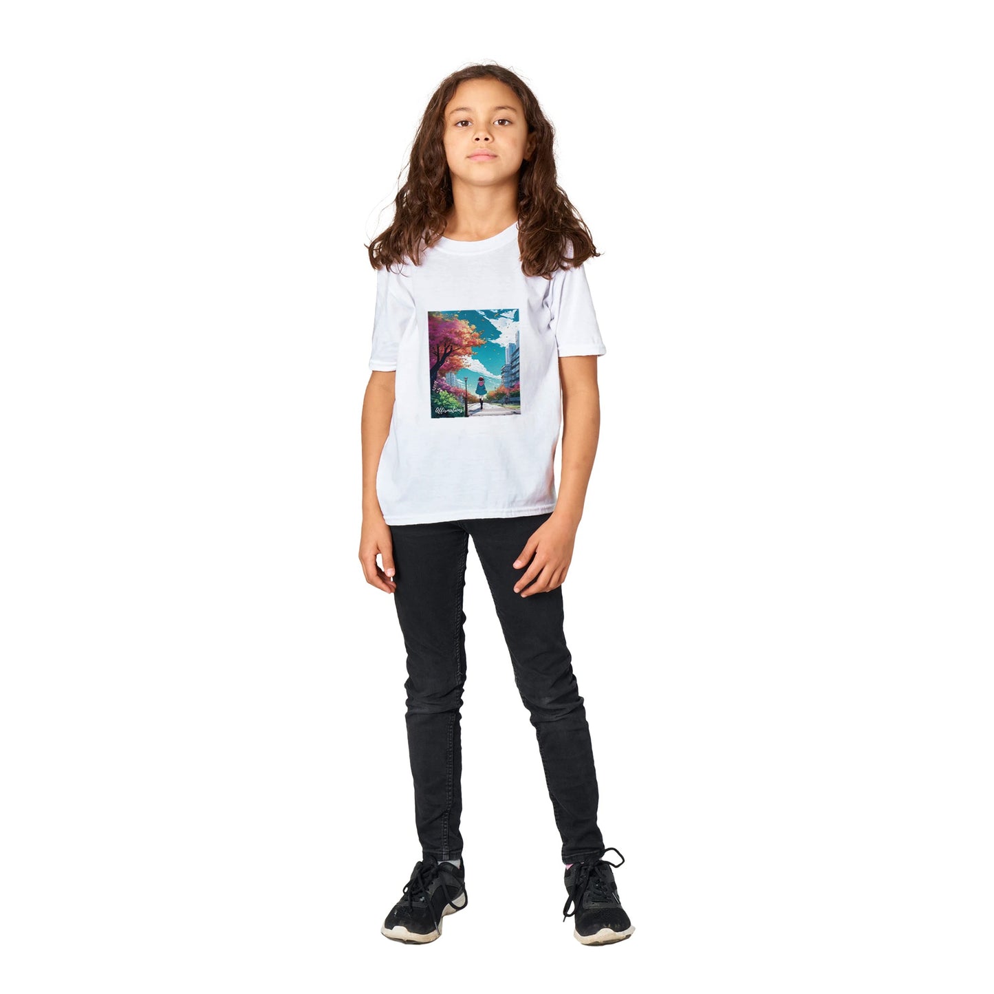 Manga | Girls Classic Kids Crewneck T-shirt | Affirmations | Anime | Comic