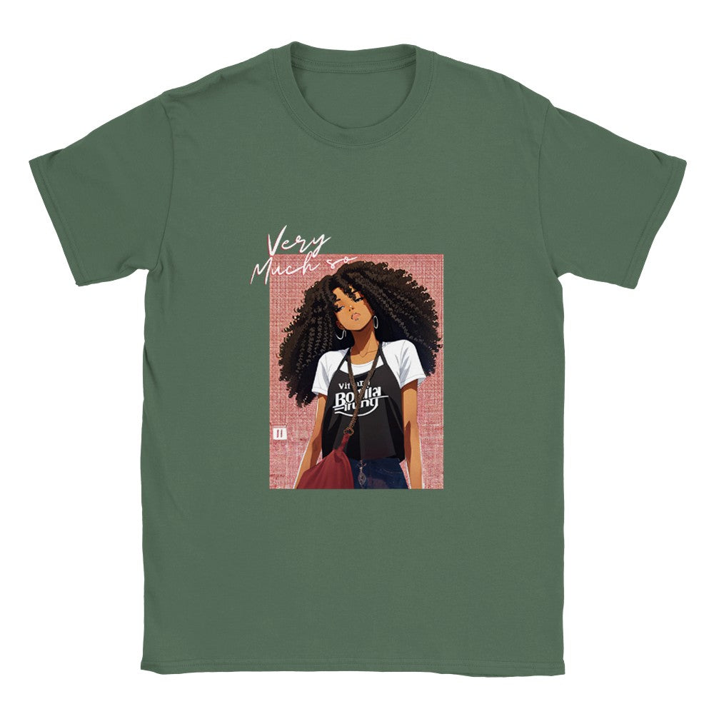 Unbothered | Womens Classic Unisex Crewneck T-shirt | Manga | Curly hair