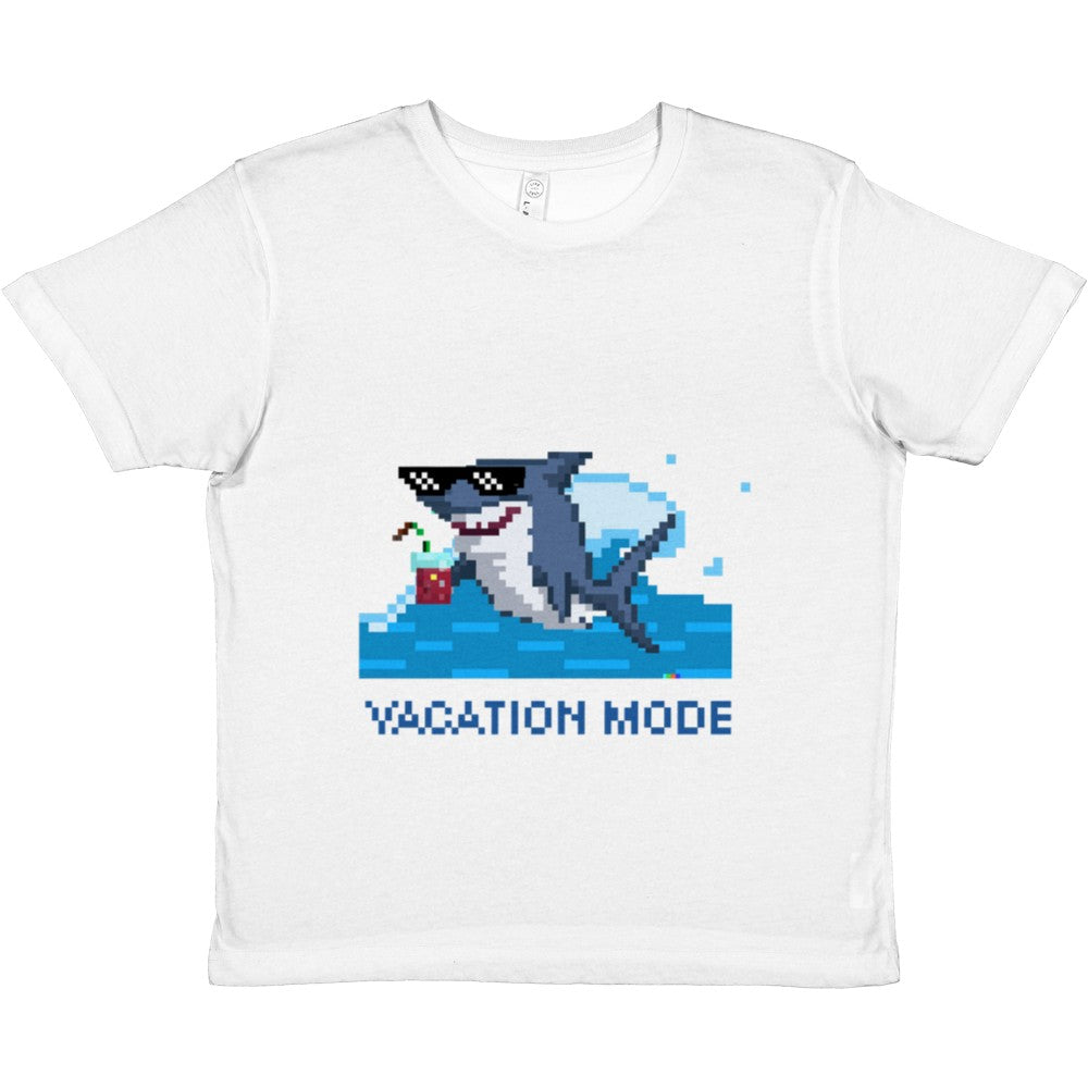 Crewneck T-shirt For Kids - Premium | Pixel Shark | Vacation