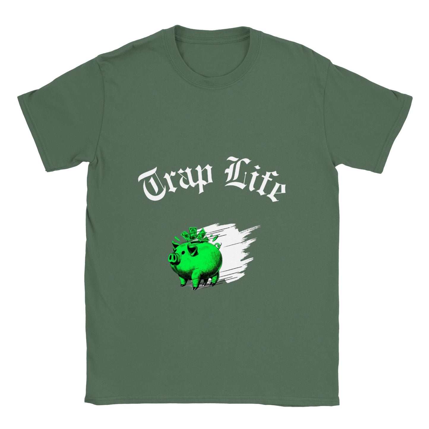 Classic Unisex Crewneck T-shirt | Piggy Bank Print