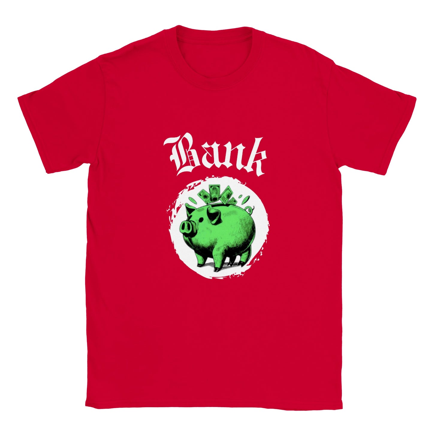 Classic Kids Crewneck T-shirt | Piggy Bank Print | Money Design | Finance Print