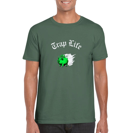 Classic Unisex Crewneck T-shirt | Piggy Bank Print
