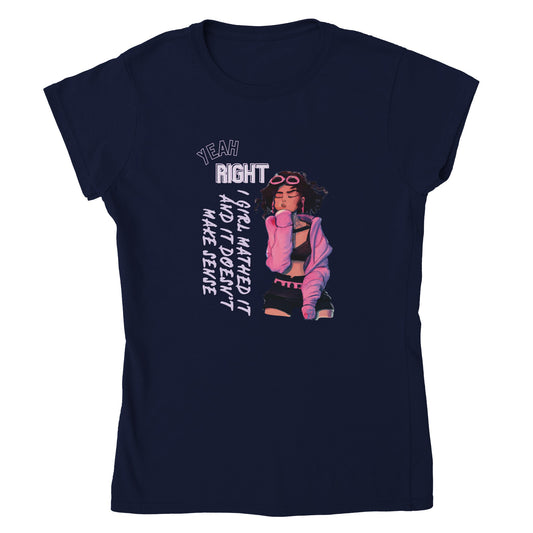 Cyberpunk T-Shirt | Girl Math Classic Womens Crewneck T-shirt