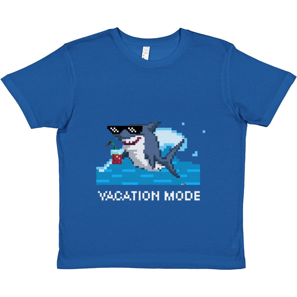 Crewneck T-shirt For Kids - Premium | Pixel Shark | Vacation